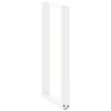 vidaXL Pieds de table console en U, 2 pi&egrave;ces, blanc, 38 x (72-73) cm, acier