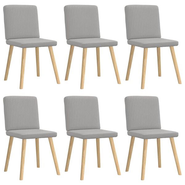 vidaXL Chaises &agrave; manger lot de 6 gris nuage tissu