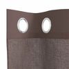 vidaXL Rideaux en voile avec œillets 2 pcs marron 140x245 cm