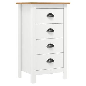 vidaXL Buffet Hill Blanc 46x35x80 cm Bois de pin solide