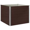 vidaXL Jardini&egrave;re sur&eacute;lev&eacute;e Marron 100x100x77 cm Acier galvanis&eacute;