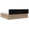 vidaXL Lit avec rangement et matelas Cappuccino 200 x 200 cm