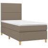 vidaXL Sommier &agrave; lattes de lit avec matelas Taupe 100x200 cm Tissu