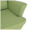 vidaXL Fauteuil &agrave; bascule &agrave; oreilles en velours vert clair bois massif