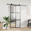 vidaXL Porte coulissante avec kit de quincaillerie noir 102,5x205 cm