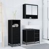 vidaXL Ensemble de mobilier de salle de bain 3 pcs Ch&ecirc;ne noir