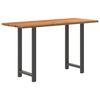 vidaXL Table de bar rectangulaire en bois massif de ch&ecirc;ne marron clair 200 x 80 x 112 cm