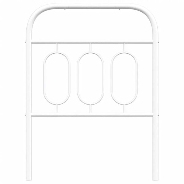vidaXL T&ecirc;te de lit de remplacement m&eacute;tal blanc 75 cm