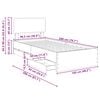 vidaXL Cadre de lit avec tiroir Noir 100 x 200 cm Bois d&rsquo;ing&eacute;nierie