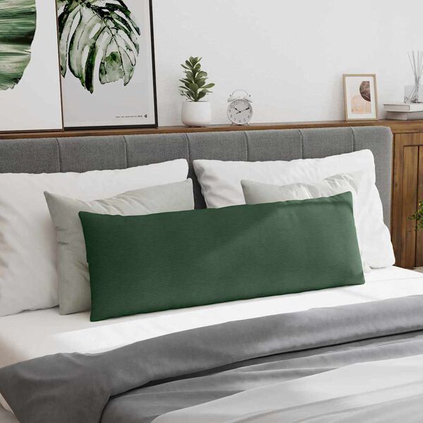 vidaXL Coussins de canap&eacute; 2 pcs Vert fonc&eacute; 120 x 40 cm