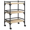 vidaXL Chariot de cuisine Ch&ecirc;ne Sonoma 50 x 35 x 75,5 cm