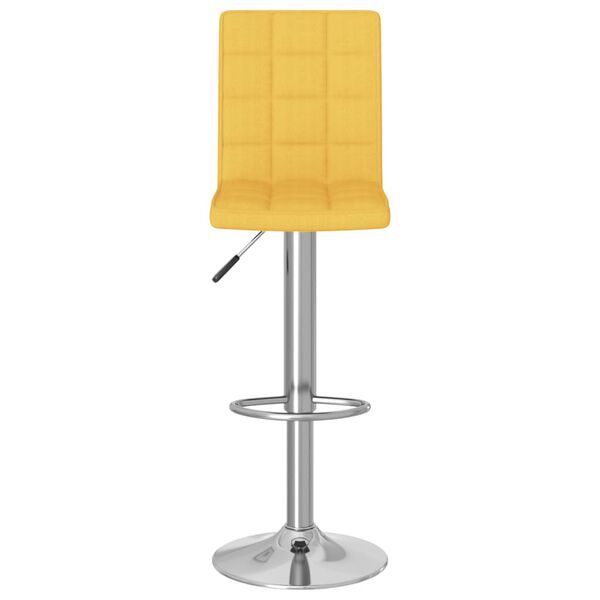 vidaXL Tabouret de bar Jaune moutarde Tissu