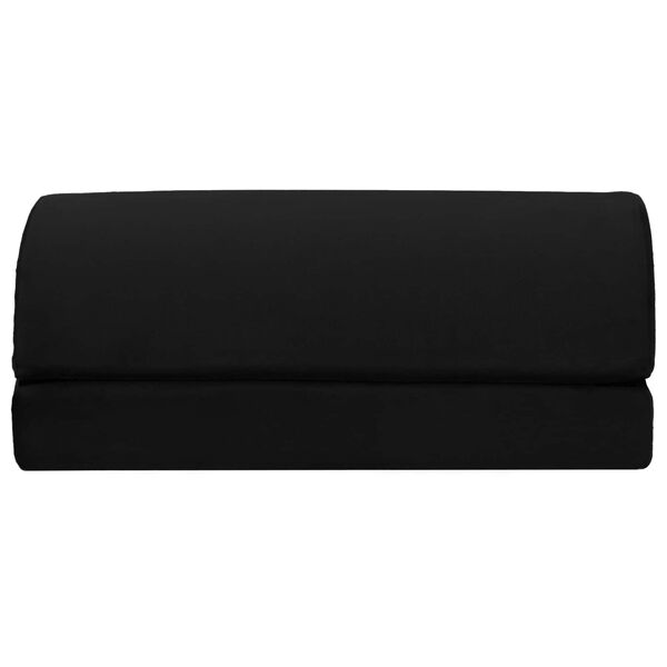 vidaXL Coussin de repose-pieds Uni Noir