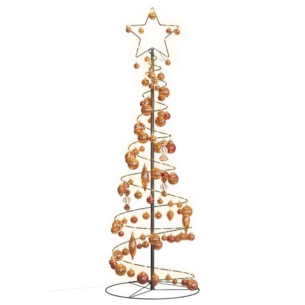 vidaXL Sapin de No&euml;l &agrave; LED avec boules 100 LED blanc chaud 150 cm