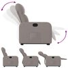 vidaXL Fauteuil inclinable taupe tissu