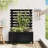 vidaXL Jardini&egrave;re avec support noir 79x39,5x114 cm bois de pin massif