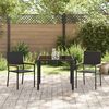 vidaXL Ensemble de salle à manger pour jardin 3 pcs Noir polyrotin