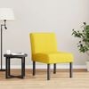 vidaXL Fauteuil sans accoudoirs jaune clair tissu