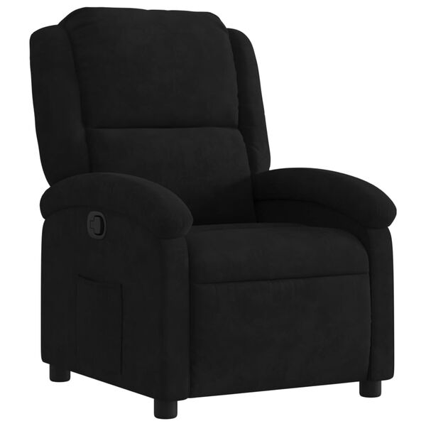 vidaXL Fauteuil inclinable noir velours