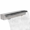 vidaXL Lame d'eau rectangulaire 60 cm Acier inoxydable pour piscine