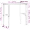 vidaXL &Eacute;tabli 100x60x(73-99,5) cm bois de ch&ecirc;ne massif rectangulaire