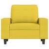 vidaXL Fauteuil avec repose-pied Jaune clair 60 cm Tissu