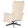 vidaXL Fauteuil inclinable avec repose-pieds cr&egrave;me similicuir