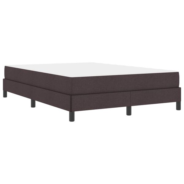 vidaXL Lit &agrave; ressorts avec matelas Marron fonc&eacute; 140 x 190 cm tissu