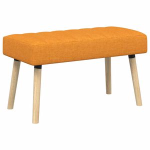 vidaXL Banc capitonn&eacute; canal Jaune fonc&eacute; 80 x 40 x 46 cm Tissu