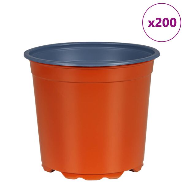 vidaXL Pot &agrave; fleurs 200 pcs C&eacute;ramique &Oslash; 15 x 13 cm Plastique