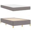 vidaXL Cadre de lit avec matelas Taupe 120 x 190 cm tissu