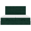 VidaXL Cadre de lit ottoman avec matelas vert foncé 180x200cm velours