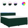vidaXL Sommier &agrave; lattes de lit et matelas Vert fonc&eacute; 180x200cm Velours
