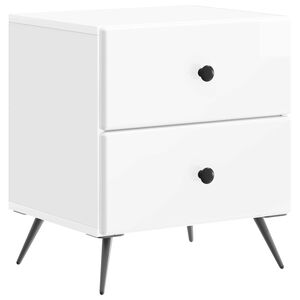 vidaXL Cabinet de chevet Blanc brillant 43 x 34,5 x 47,5 cm