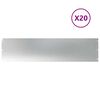 vidaXL Bordures de pelouse 20 pcs 25x103 cm acier galvanis&eacute;