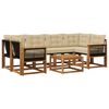 vidaXL Ensemble de canap&eacute;s d'ext&eacute;rieur 7 pc Naturel et Beige