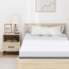 vidaXL Surmatelas Blanc 90 x 190 cm Tissu Jacquard