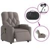 vidaXL Fauteuil de massage inclinable &eacute;lectrique Taupe Tissu