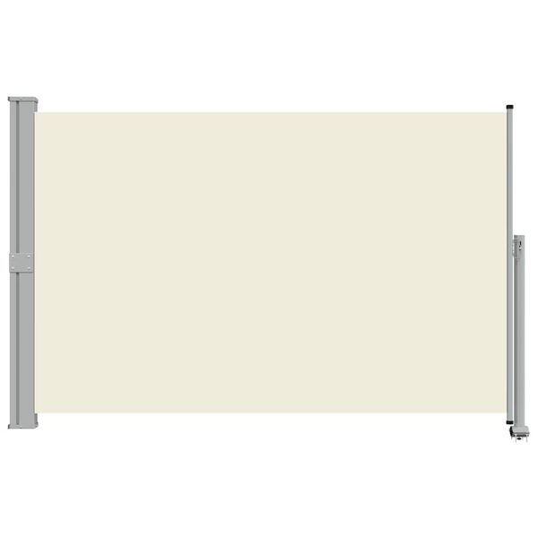 vidaXL Auvent lat&eacute;ral r&eacute;tractable de patio 160 x 300 cm Blanc cass&eacute;