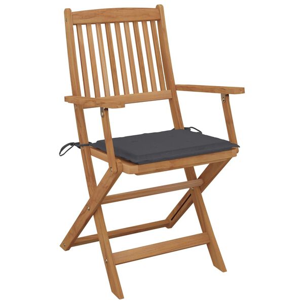 vidaXL Chaises pliables de jardin lot de 8 avec coussins Bois d'acacia