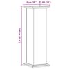 vidaXL Support pour plantes chêne brun 33x33x100 cm bois d'ingénierie