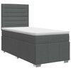 vidaXL Lit boxspring avec matelas Gris fonc&eacute; 100 x 200 cm Tissu