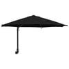 vidaXL Parasol de jardin Noir 248 x 248 x 148 cm Polyester et Acier