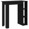 vidaXL Table de bar Ch&ecirc;ne noir 102 x 50 x 103,5 cm Bois d'ing&eacute;nierie