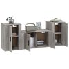 vidaXL Ensemble de meubles TV 3 pcs Sonoma gris Bois d'ing&eacute;nierie