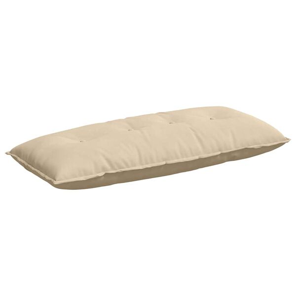 vidaXL Coussin de Dos Cr&egrave;me 120 x 50 cm Tissu en microfibre