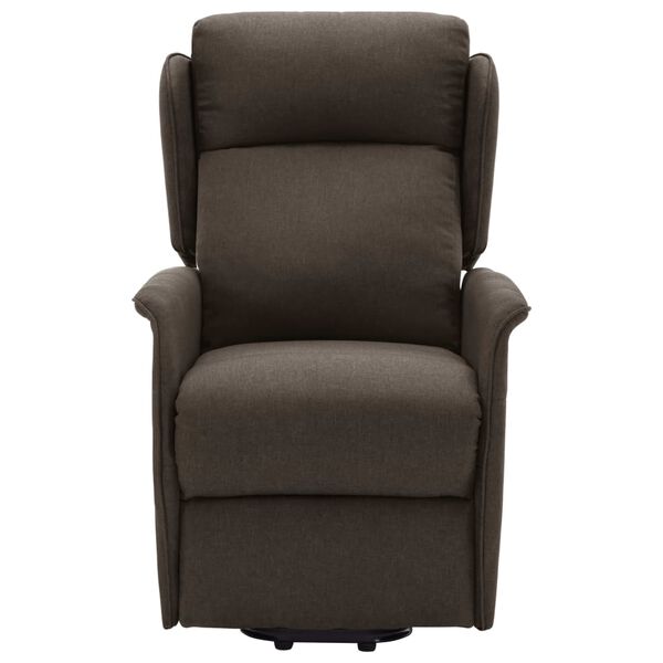 vidaXL Fauteuil de massage Marron foncé Tissu