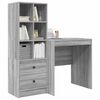 vidaXL Bureau avec tiroir 2 pcs Gris Sonoma