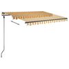 vidaXL Auvent manuel r&eacute;tractable sur pied 300x250 cm Jaune/Blanc