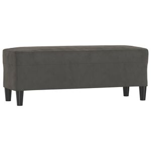 vidaXL Banc Gris fonc&eacute; 100x35x41 cm Velours